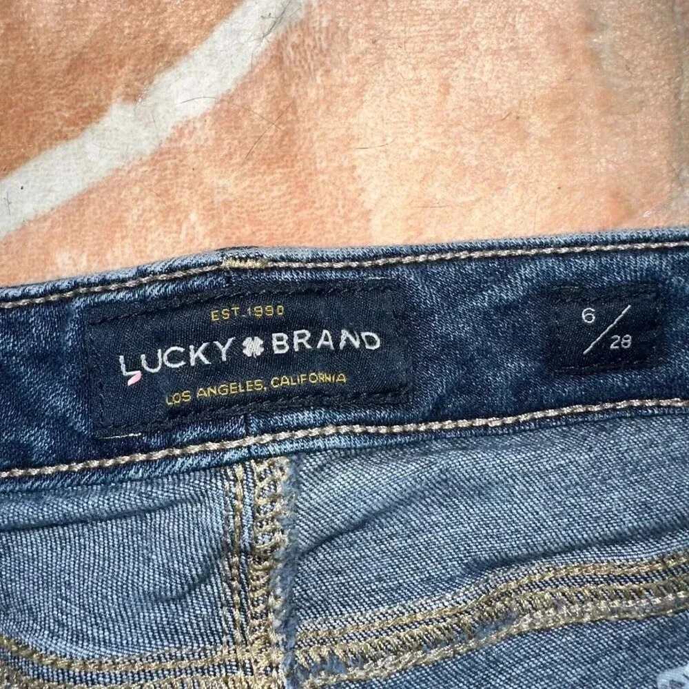 Lucky Brand Lolita Skinny Low Rise Ankle Blue Denim Jeans Women's Sz 6 / 28 - Picture 3 of 7